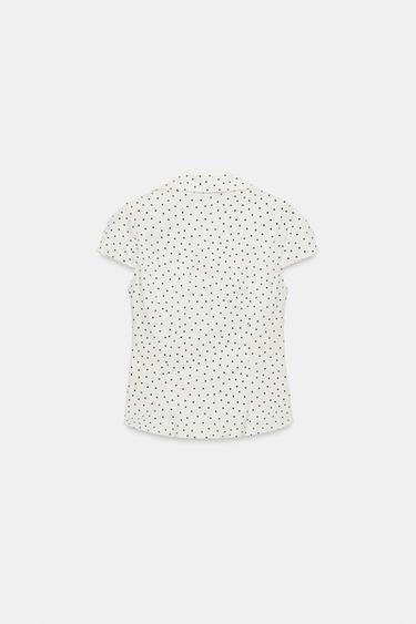 CHEMISE CINTREE FRONCEE - Écru / Noir de Zara - Image 5