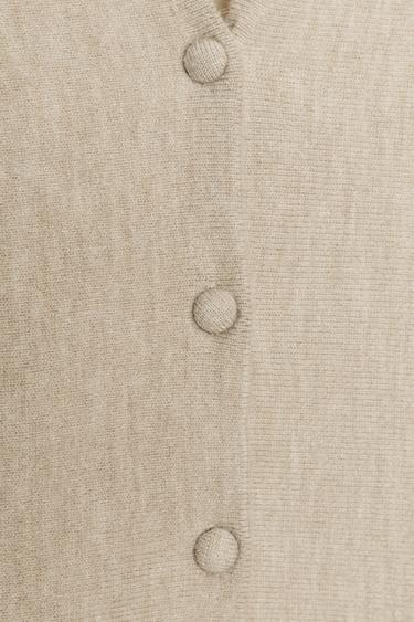 GILET EN MAILLE PEPLUM - Beige de Zara - Image 7