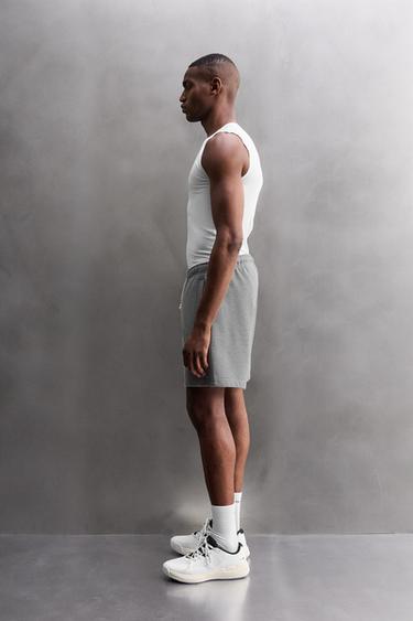 CALÇÕES JOGGER DE TREINO - Cinzento-vigoré da Zara