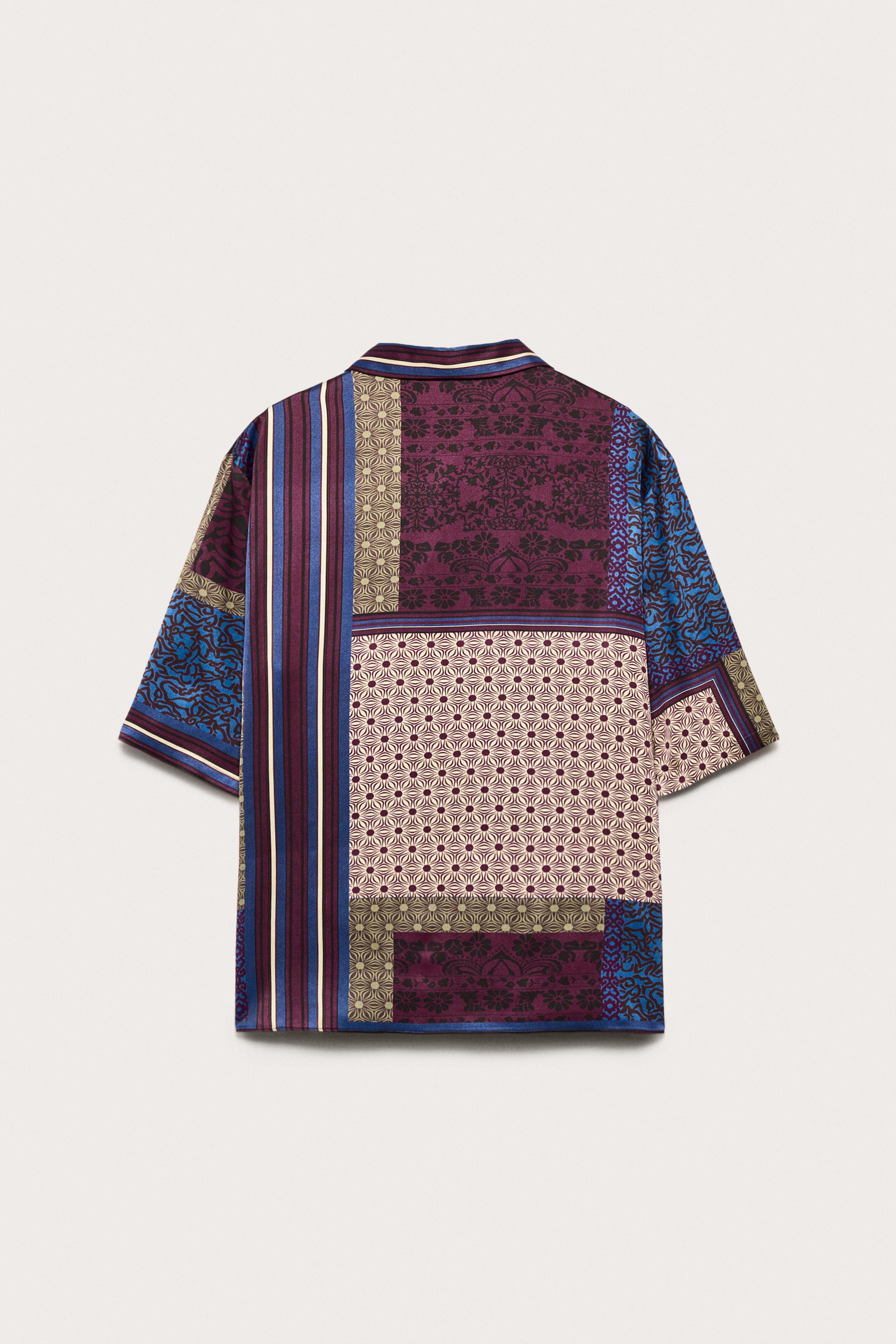 LIMITED EDITION COMBINED PRINT FLOWY SHIRT