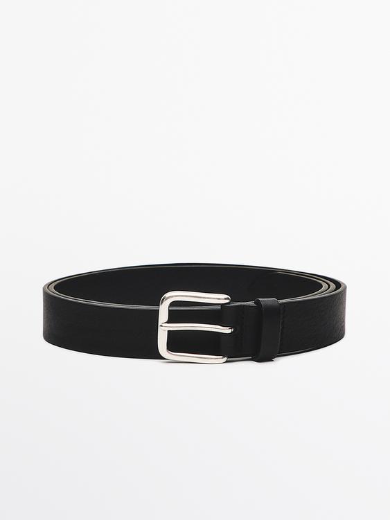 Nappa leather belt with square buckle from Zara - $90