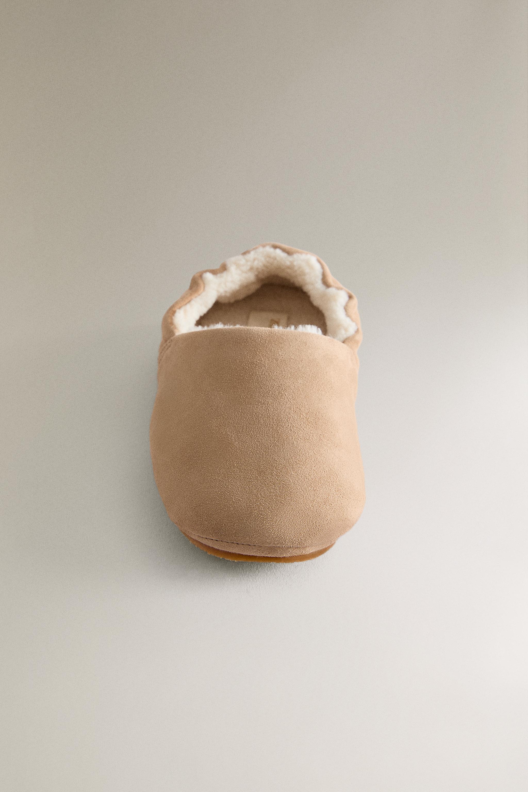 CHAUSSON ENFANT CUIR CHAUD