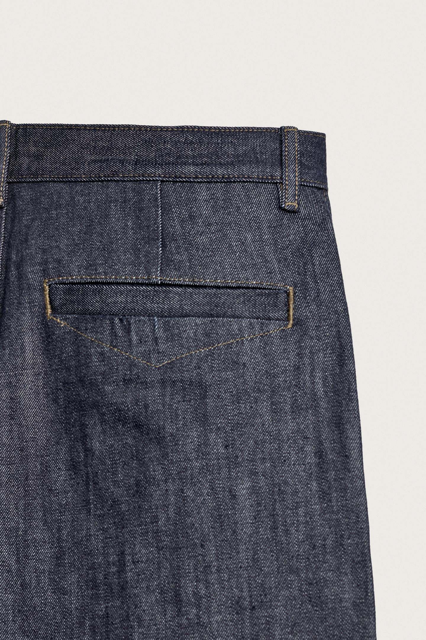 Мужские джинсы Zara Wide-Fit Hook-Fastening, цвет: Индиго — фото 10