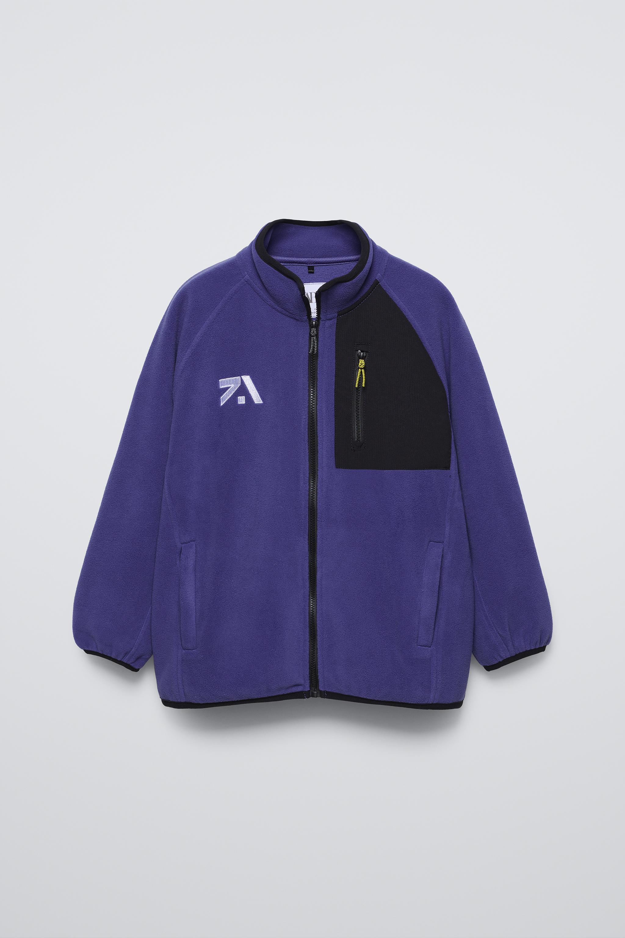 Zara purple sweatshirt sale