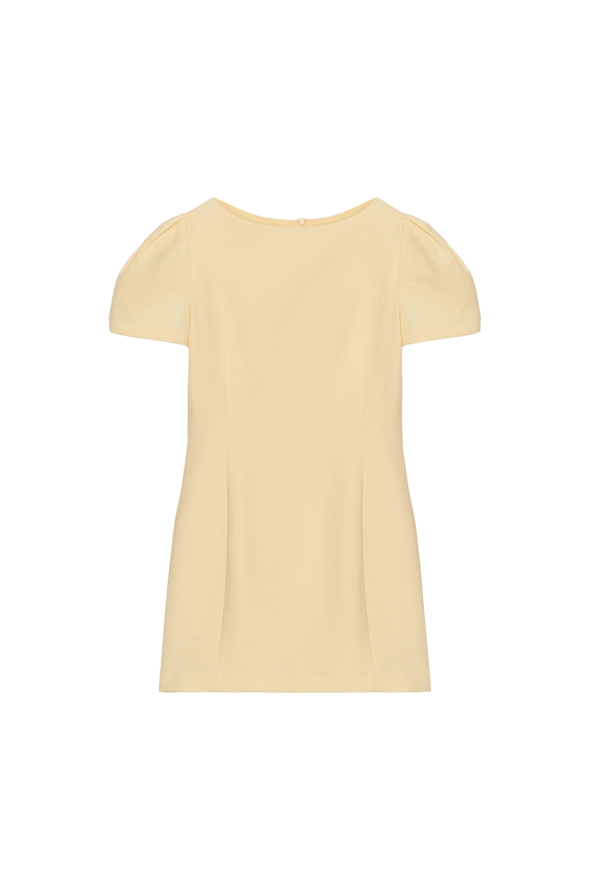 プリーツポケットショート丈ワンピース - パステルイエロー | ZARA