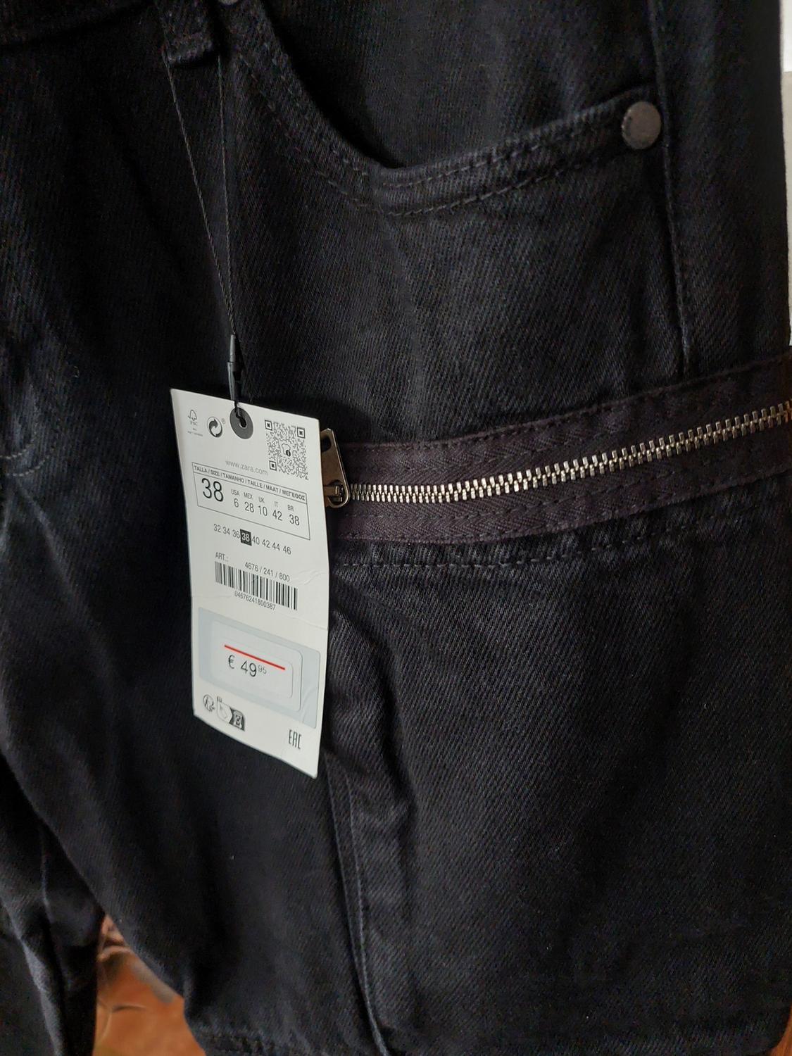 ZW COLLECTION SLIM FIT MID-RISE CARGO JEANS - Image 4