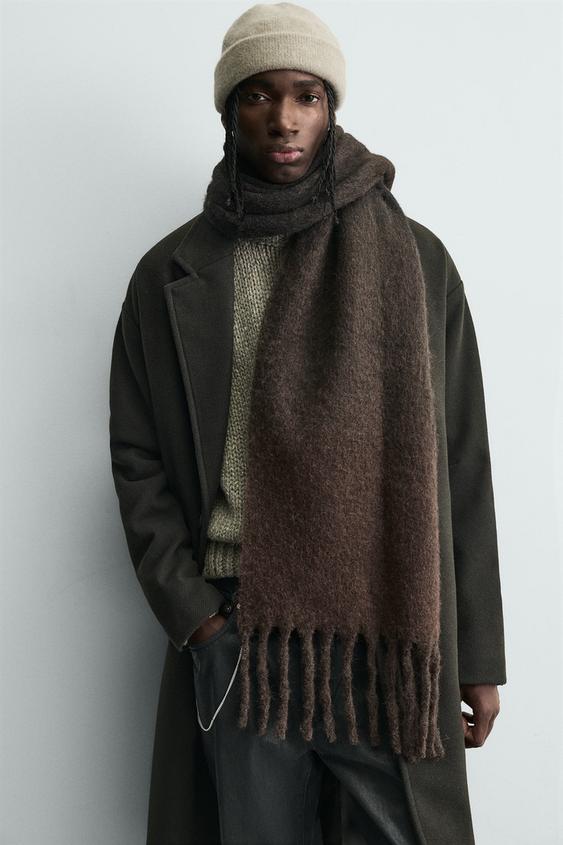 BRUSHED FRINGE SCARF