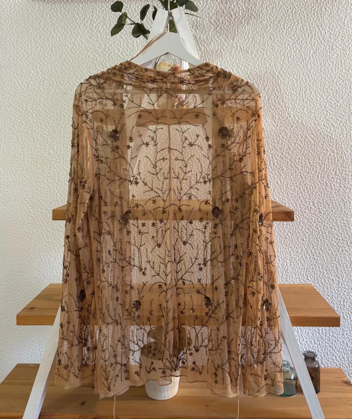 BEADED AND SEQUINNED TULLE TOP - Image 3