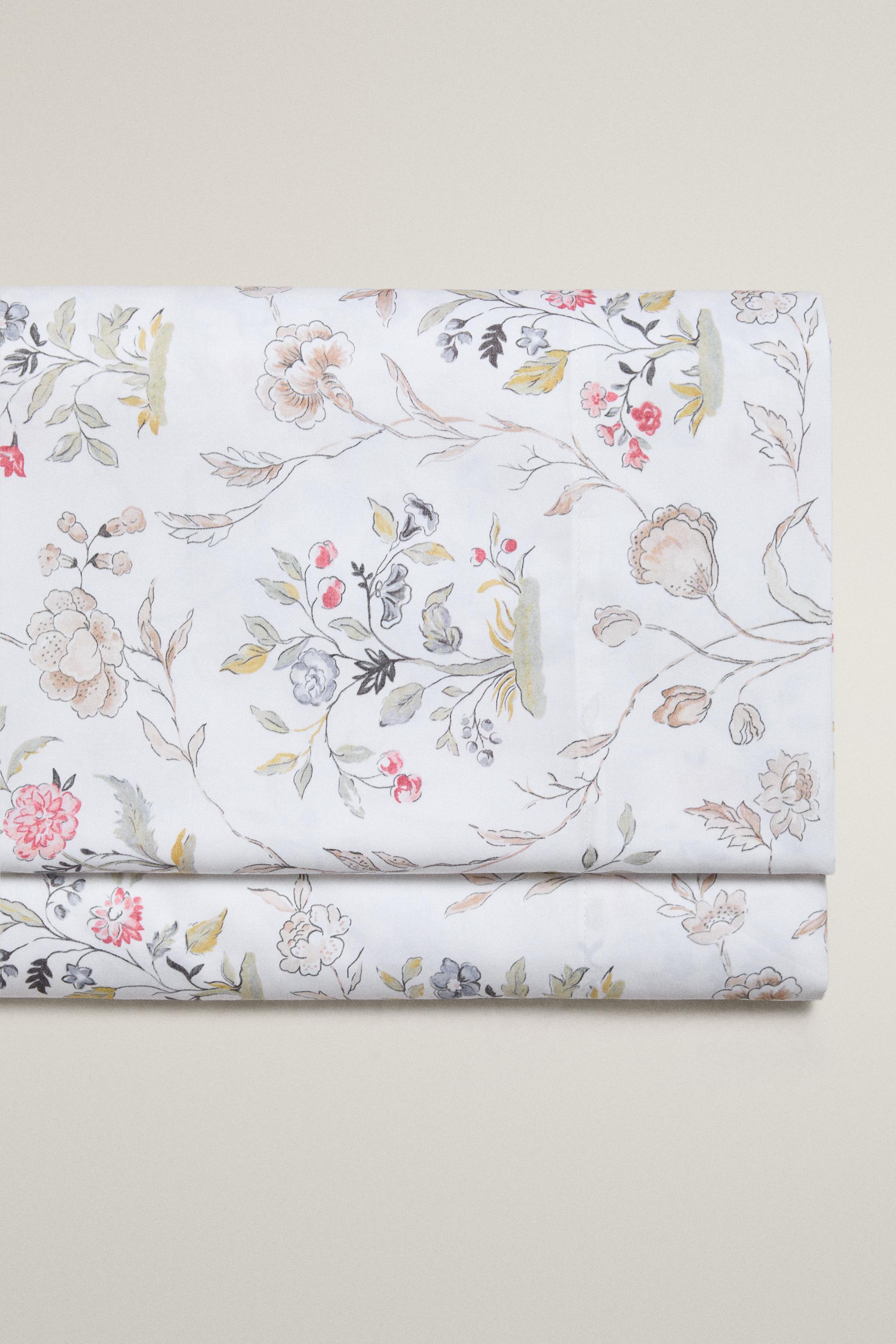 FLORAL SATEEN FLAT SHEET