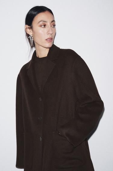 WOOL BLEND BLAZER ZW COLLECTION - Brown by Zara