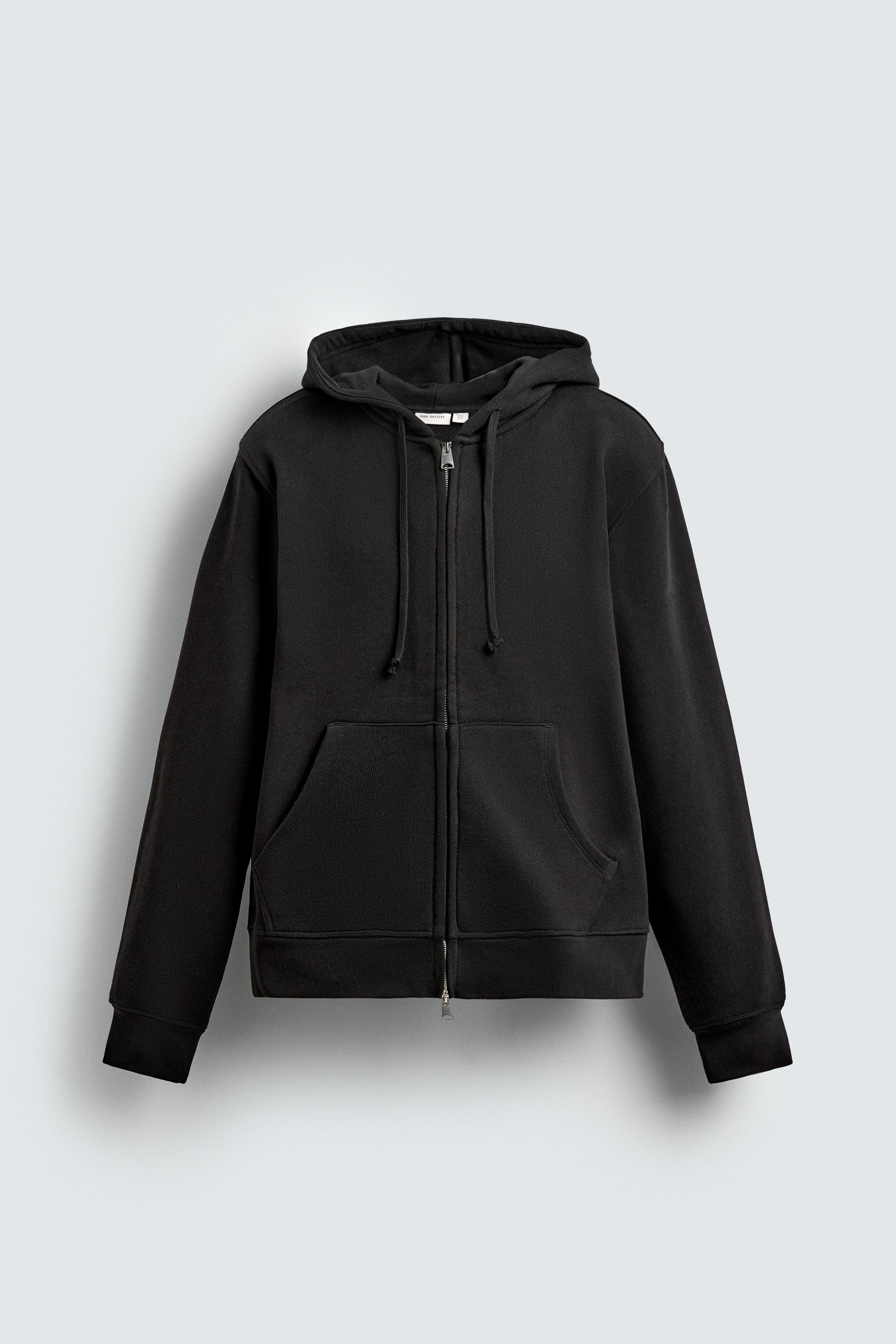 SWEAT ZIPPÉ À CAPUCHE HEAVYWEIGHT Noir ZARA France