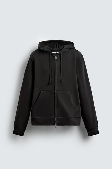 ZIP HOODIE HEAVY WEIGHT - Black by Zara