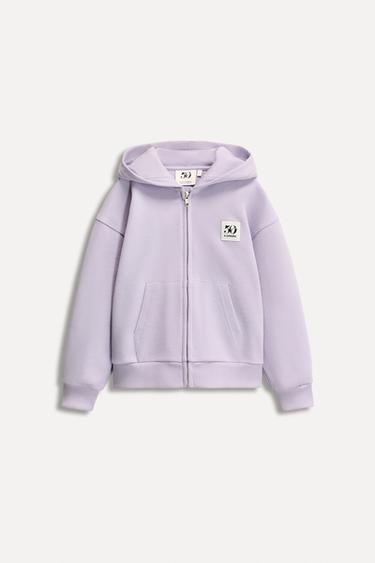 6-14 YEARS/ 50TH ANNIVERSARY LABEL ZIP-UP SWEATSHIRT - Lilac by Zara