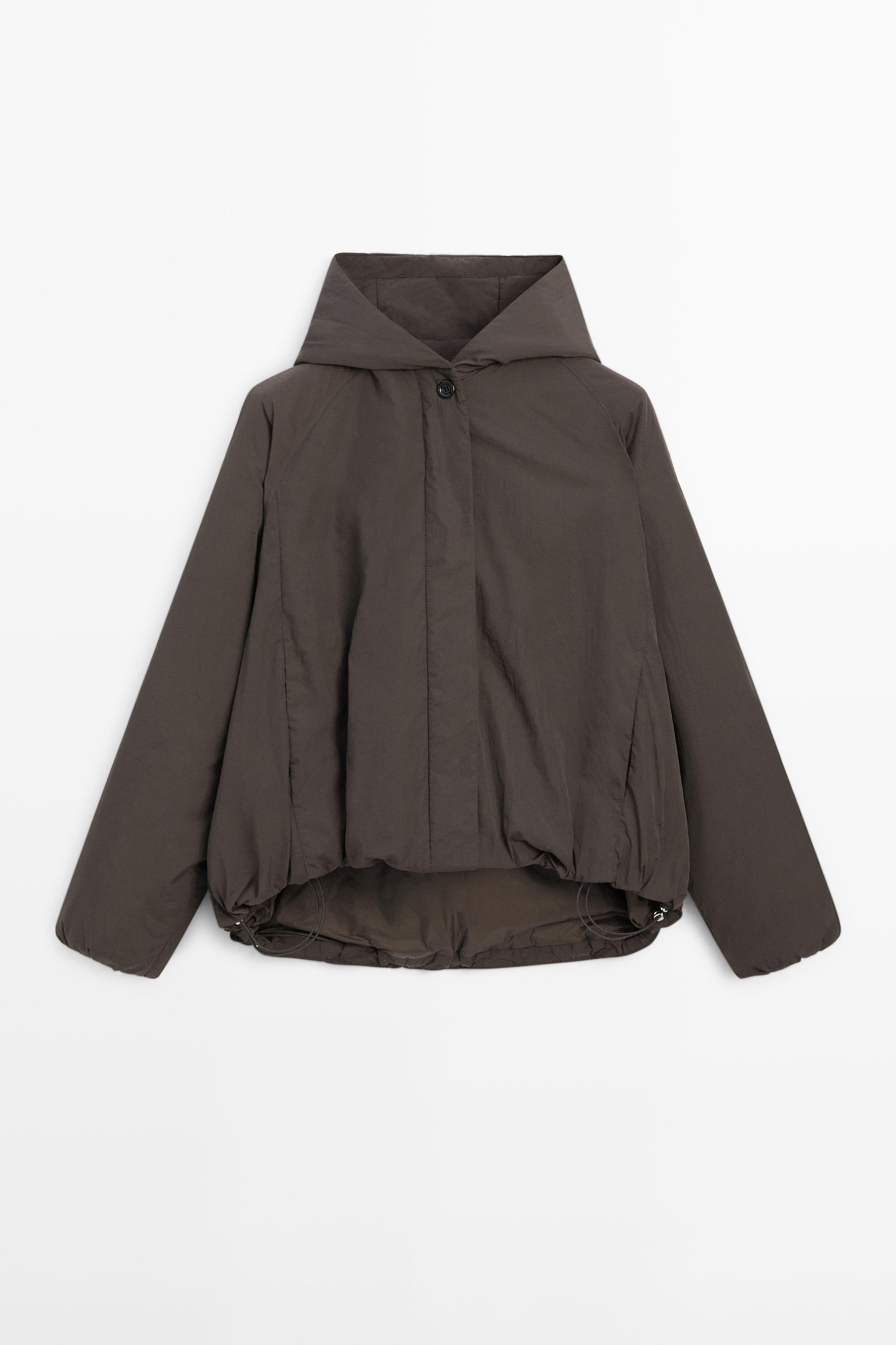 Veste bomber à capuche déperlante