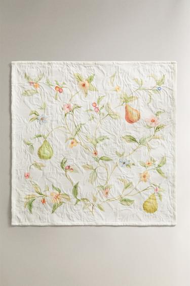 LOT SERVIETTES DE TABLE COTON JACQUARD POIRES (LOT DE 2) - Verdâtre de Zara - Image 1