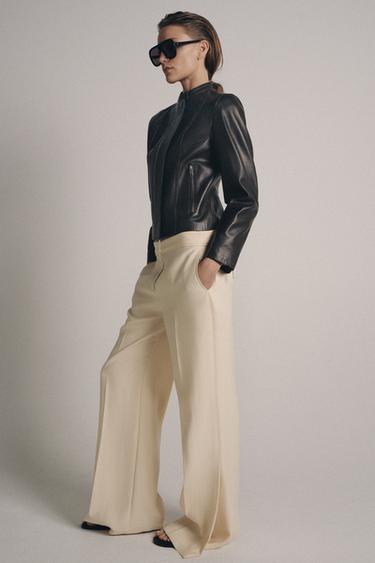 VESTE 100 % CUIR ZW COLLECTION LIMITED EDITION - Marron foncé de Zara - Image 4