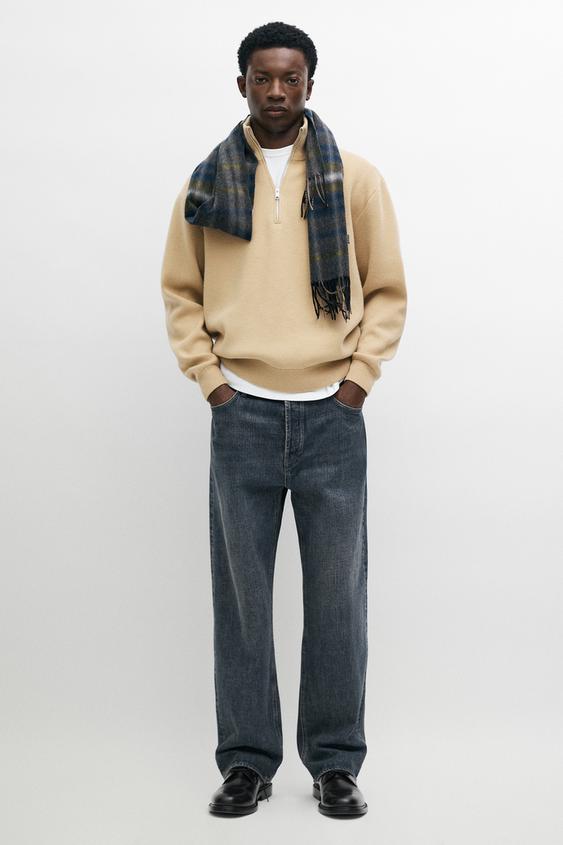 Zara Wool mock neck knit sweater - Light camel - Image 0