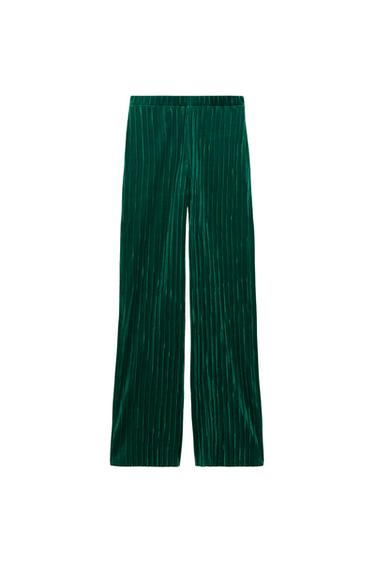 FINELY PLEATED PALAZZO TROUSERS