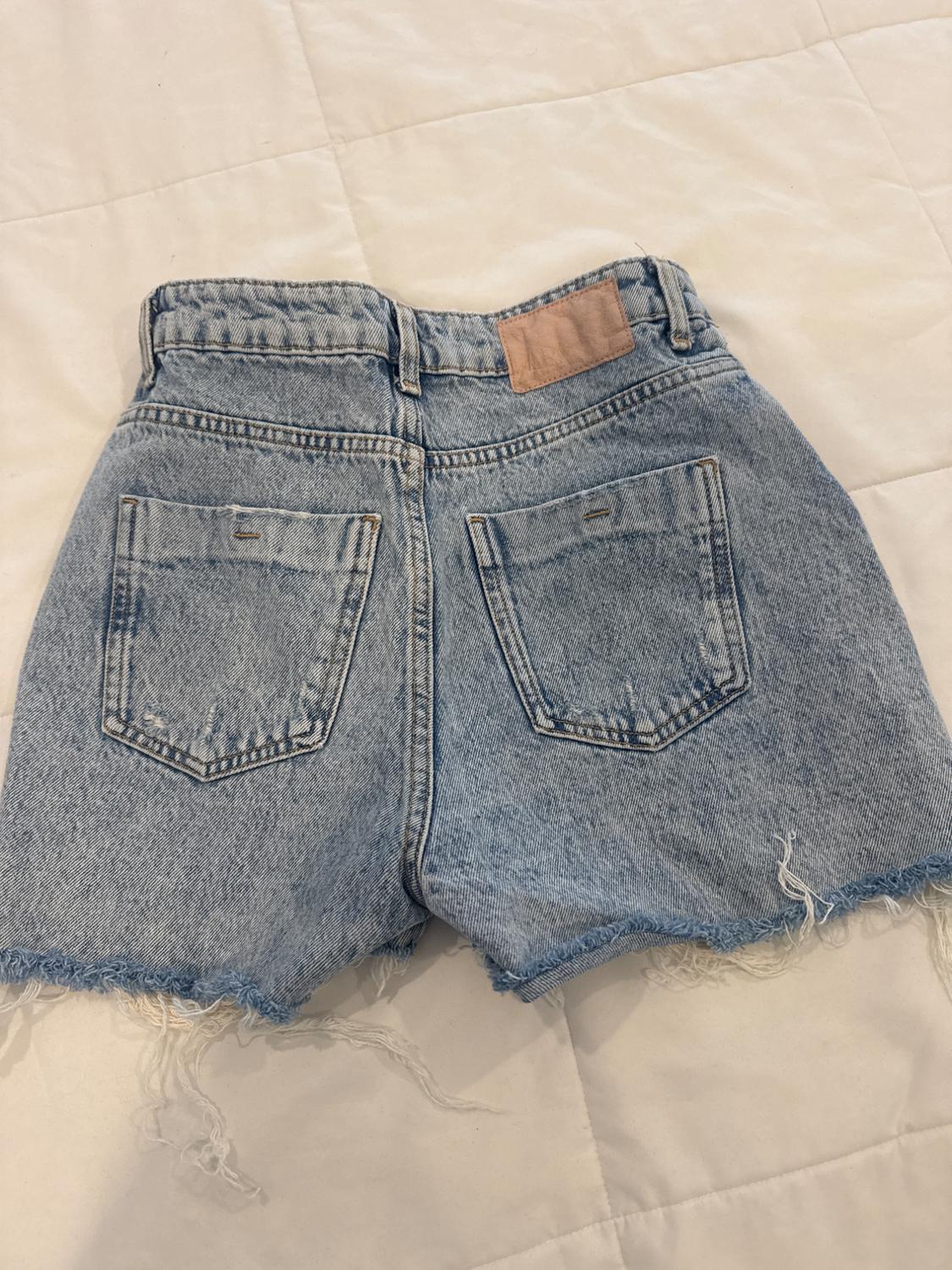 Z1975 SNOW WASH HIGH RISE DENIM SHORTS - Image 3