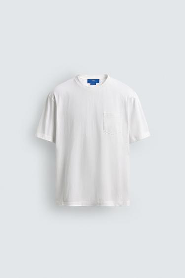 CAMISETA BOLSILLO AARON LEVINE X ZARA - Blanco de Zara