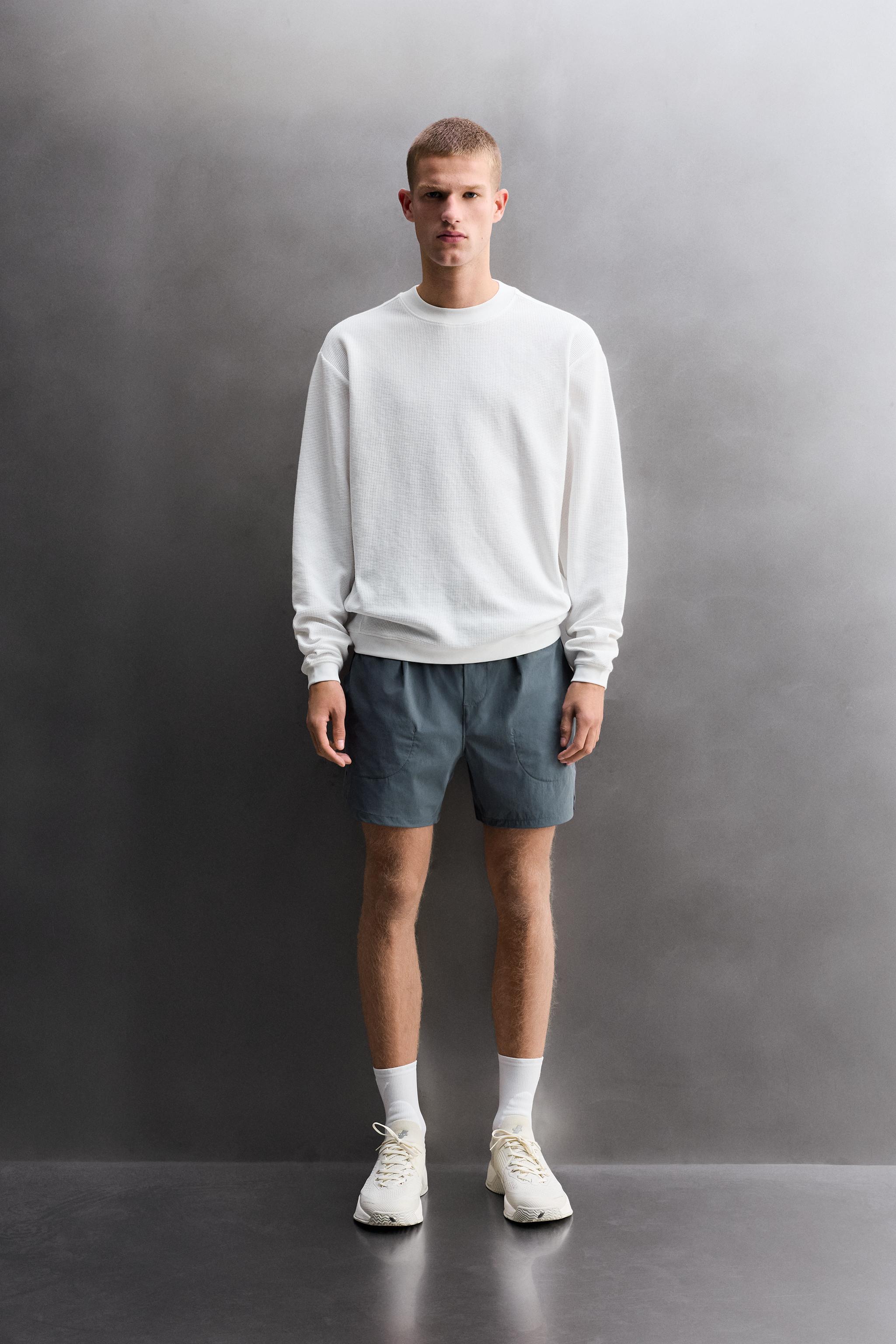 Мужские худи Zara WAFFLE TRAINING CREWNECK SWEATSHIRT
