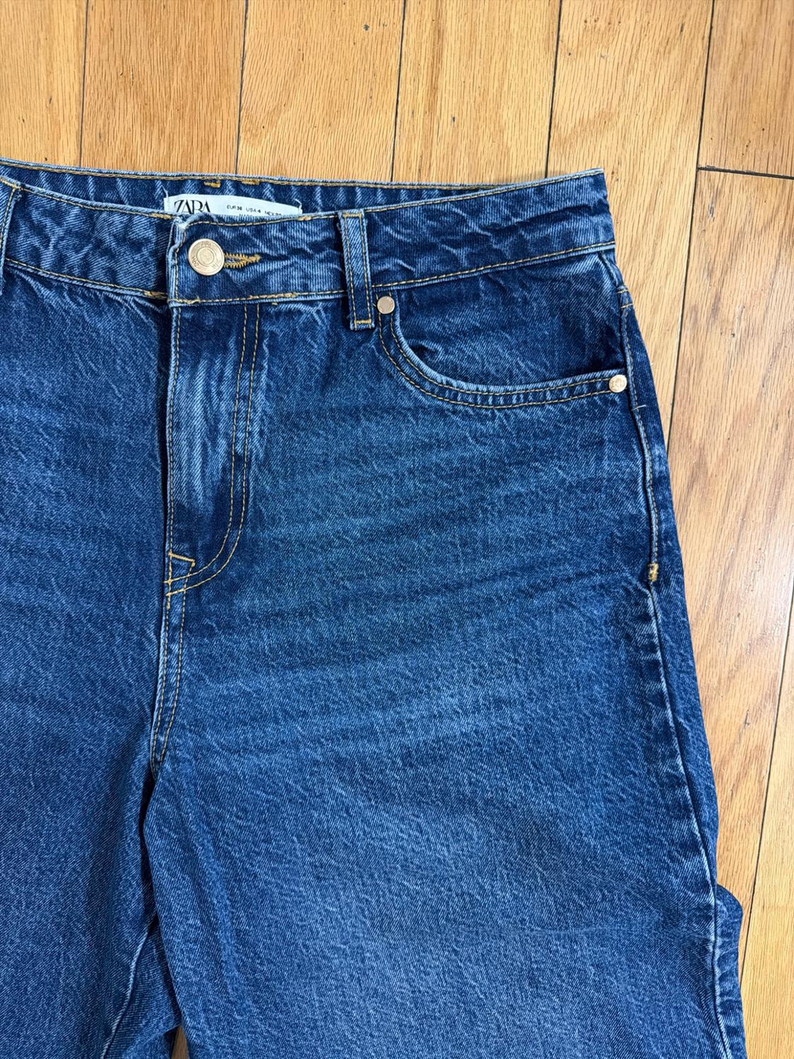MID-RISE Z1975 WIDE LEG BELTED JEANS - Image 2