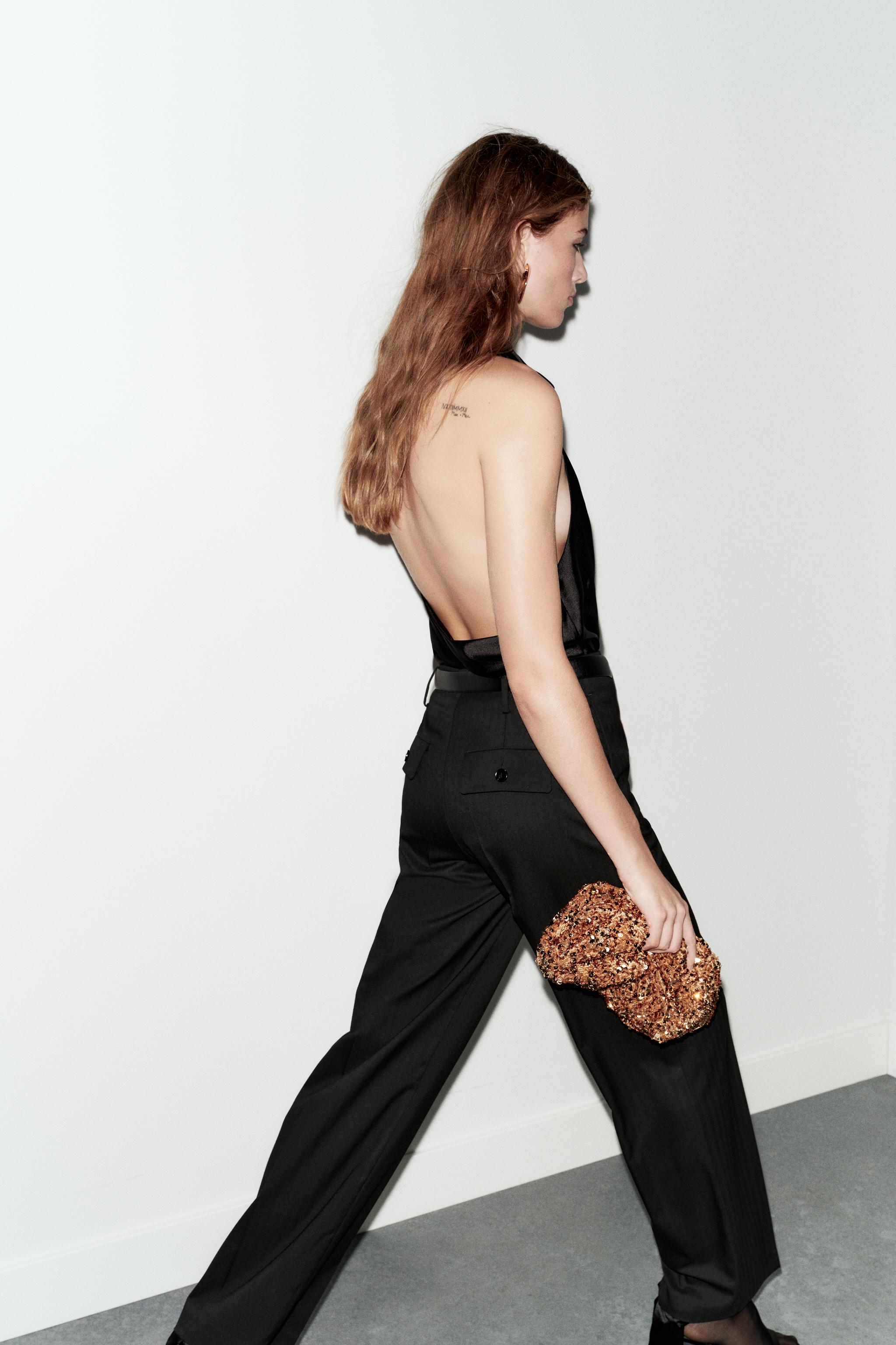 HIGH-WAISTED BELTED PANTS