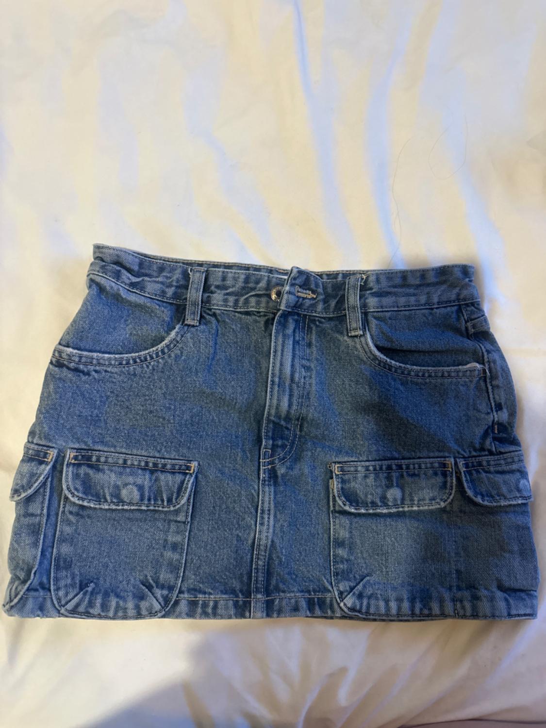 DENIM TRF CARGO SKIRT