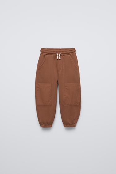 Zara JOGGING PANTS WITH POCKETS - Brick