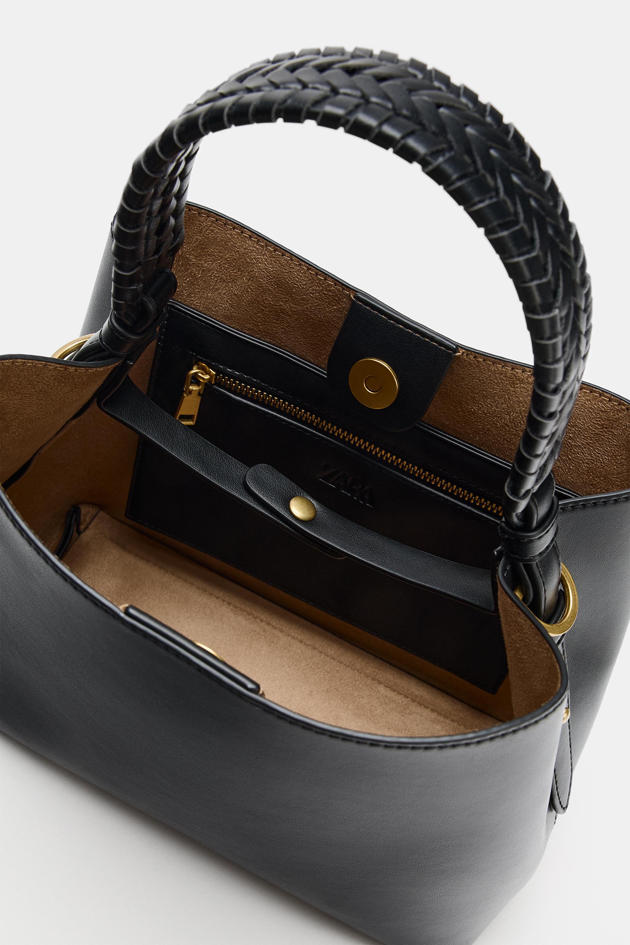 BRAIDED-HANDLE HANDBAG