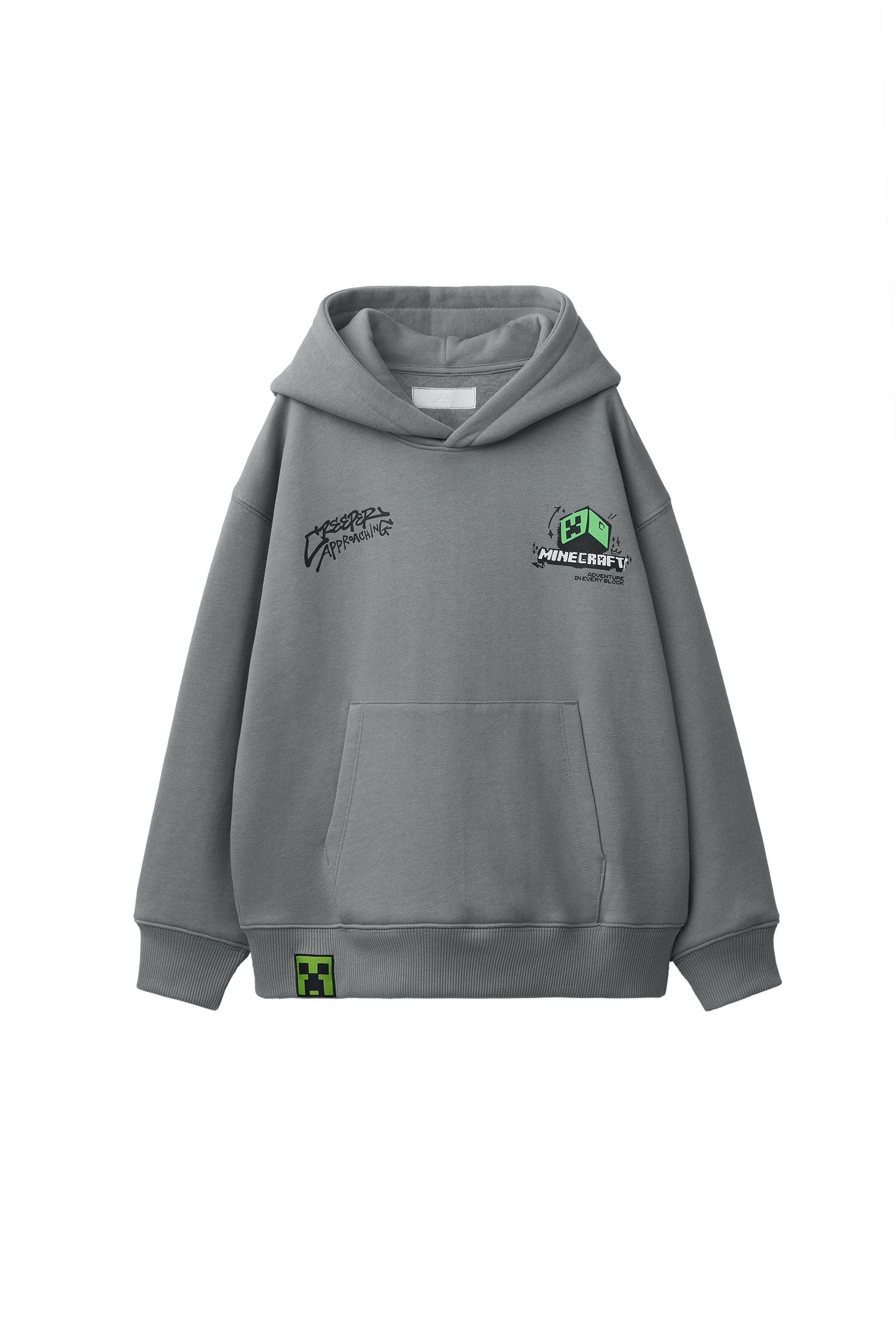 ✨MIKINA✨ MINECRAFT © MOJANG HOODIE - Grey | ZARA South Africa