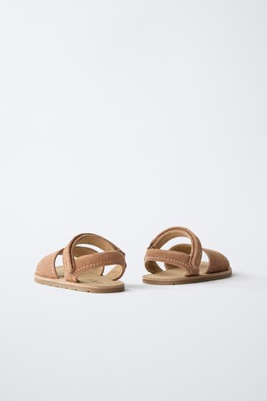 SANDALES EN CUIR PIEDS NUS - Marron de Zara - Image 5