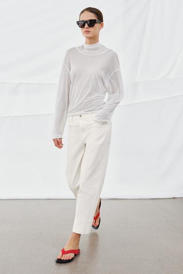 JEAN ZW COLLECTION DROIT TAILLE BASSE - Blanc de Zara - Image 5