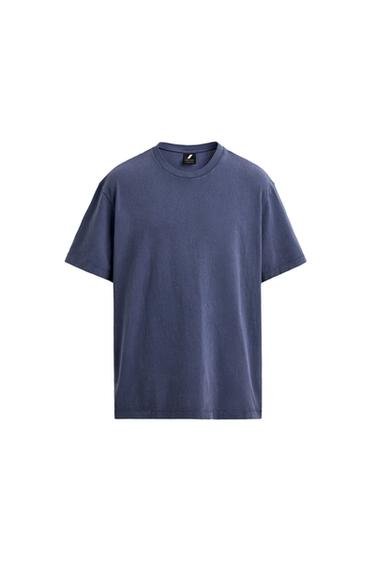 TEKAŠKA MAJICA S POTISKOM - Sprana modra od Zare