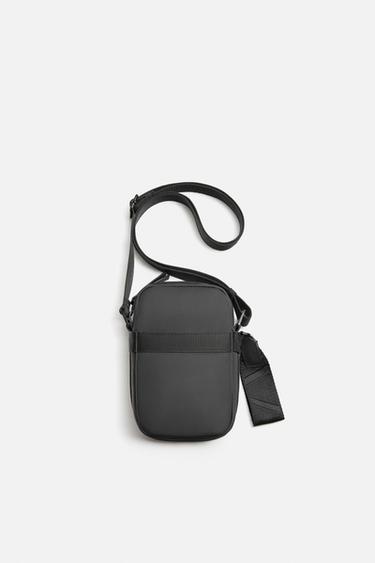 RUBBERISED CROSSBODY BAG - Black by Zara