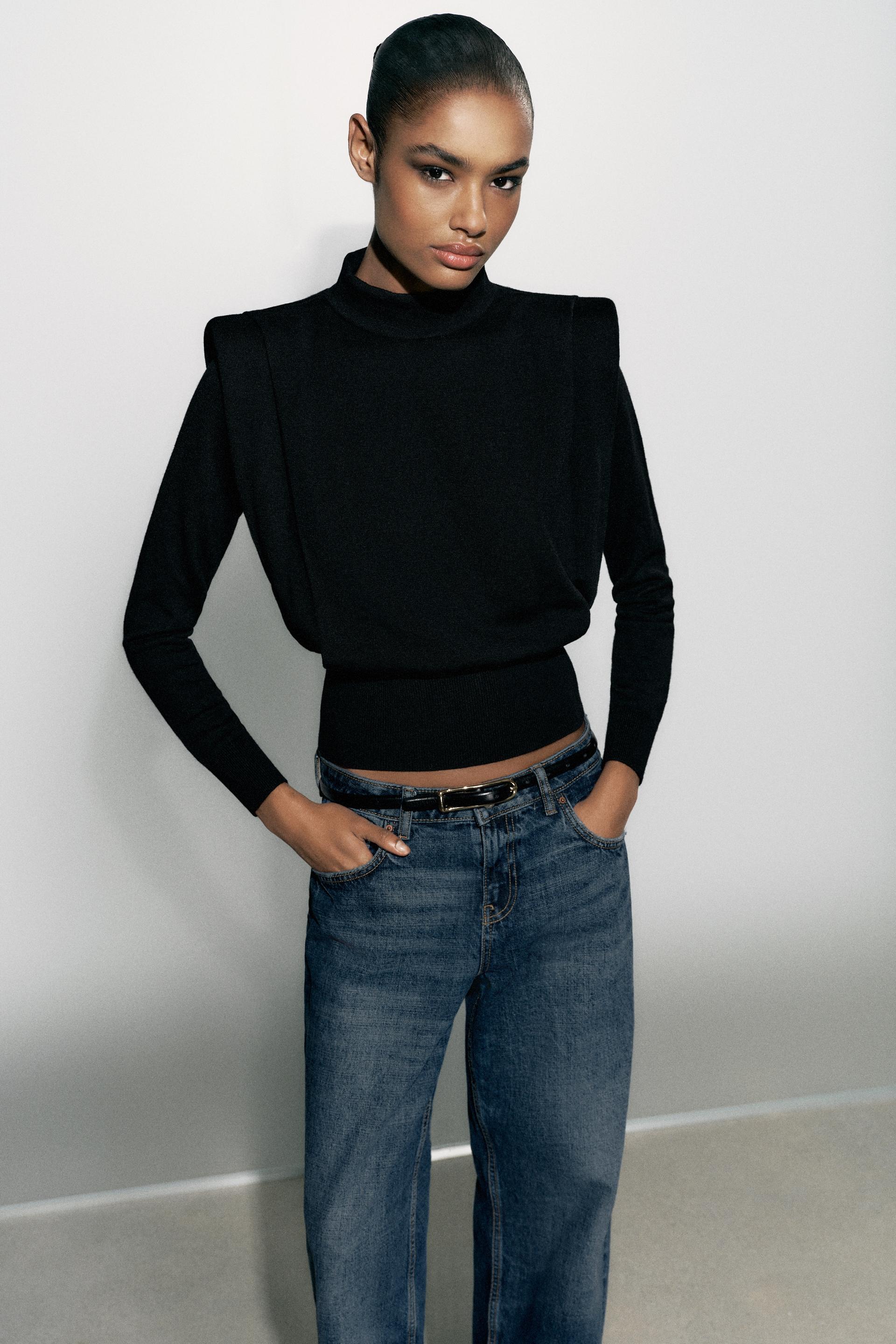 SHOULDER PAD KNIT SWEATER thumbnail 2
