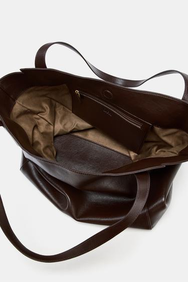SAC MAXI SHOPPER DÉTAIL ANSES - Marron de Zara - Image 4