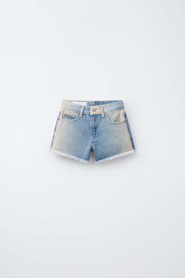 Zara FRAYED DENIM SHORTS - 029 - Image 0