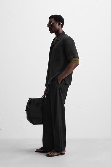 CHEMISE FLUIDE AVEC POCHE - Noir de Zara - Image 3
