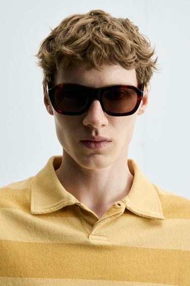 RELAXED FIT STRIPED POLO SHIRT - Yellow by Zara - Image 4