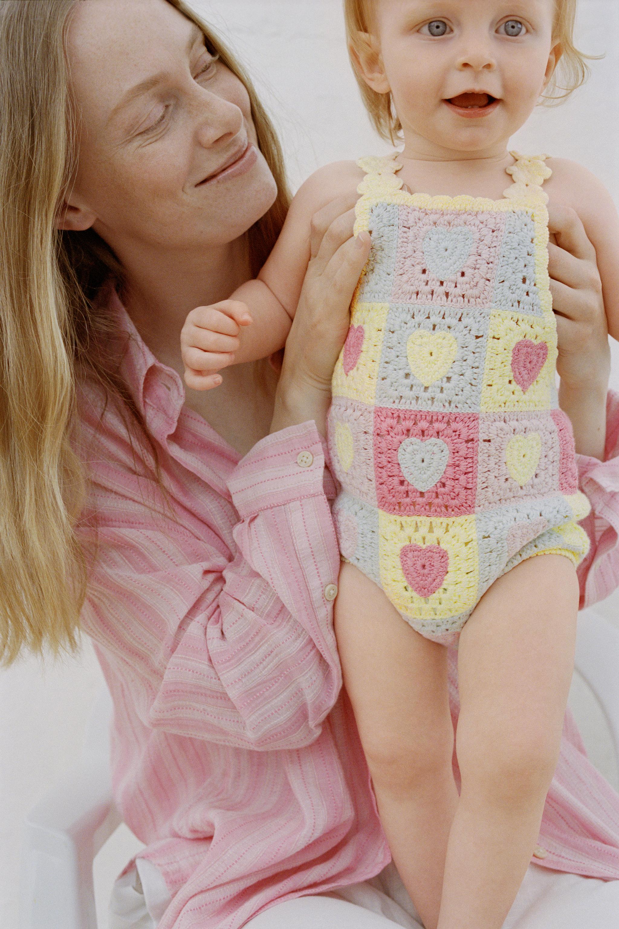 HEART KNIT ROMPER