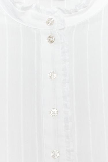 PLUMETIS BLOUSE WITH RUFFLED COLLAR - White by Zara - Image 2