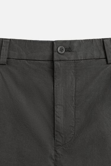 PLEATED REGULAR FIT BERMUDA SHORTS - Dark brown by Zara - Image 8