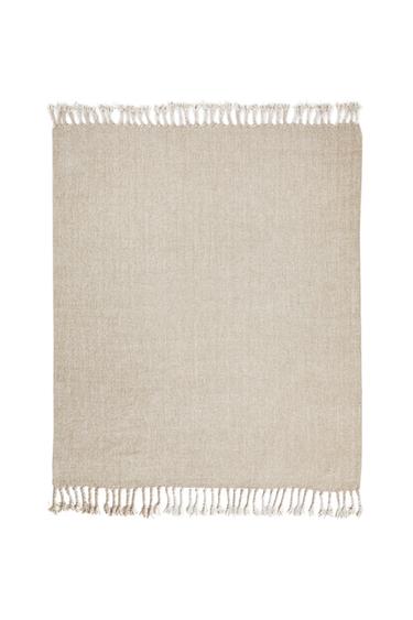 CHUNKY CHENILLE THROW - camel by Zara