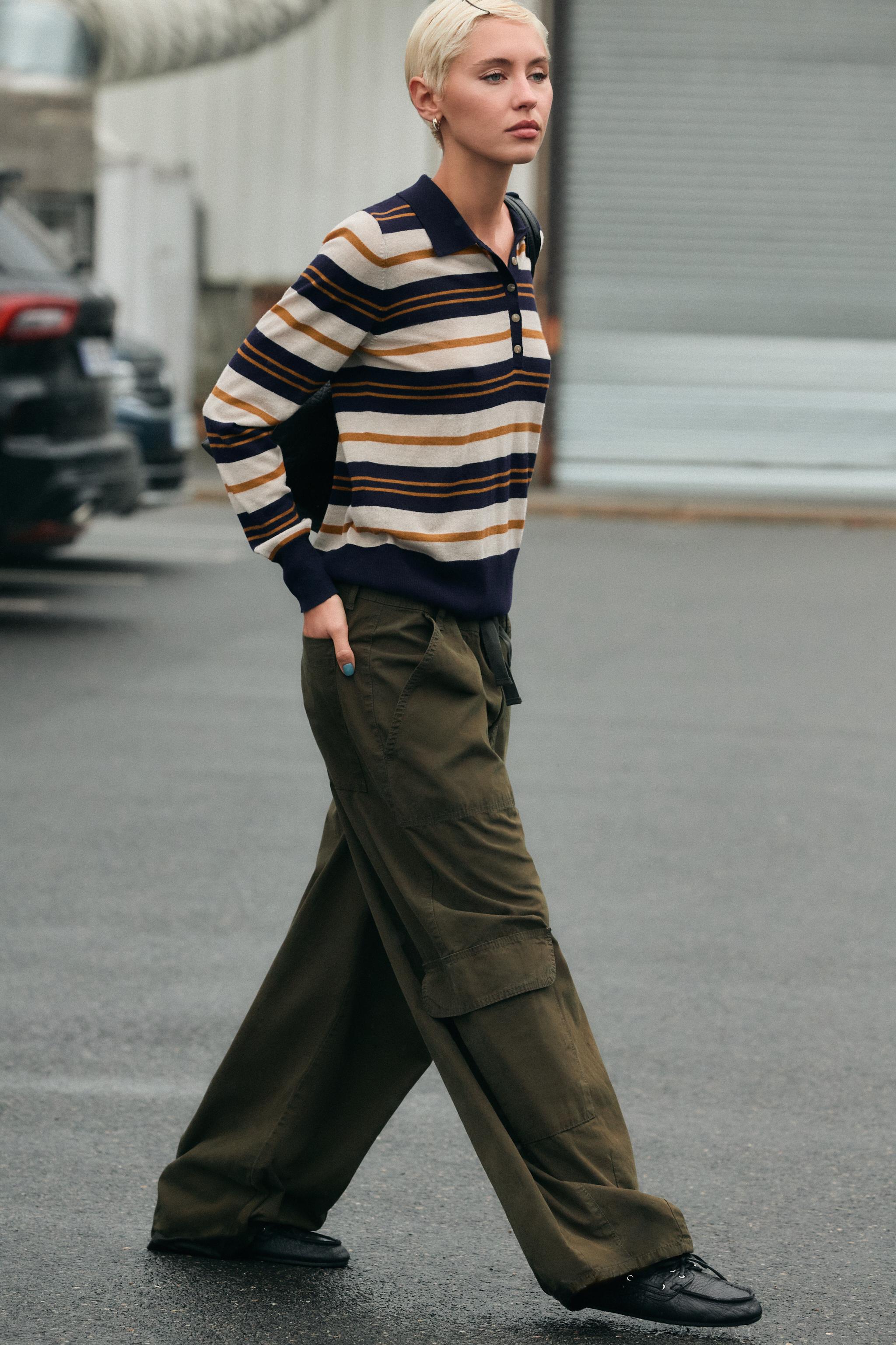 Striped Knit Polo by Zara