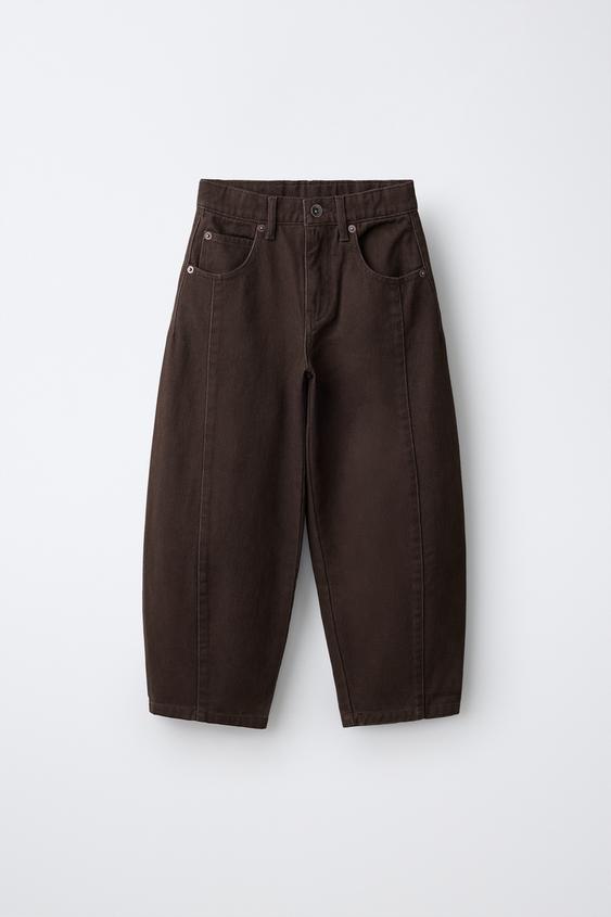 BARREL FIT JEANS - Brown by Zara - Image 0