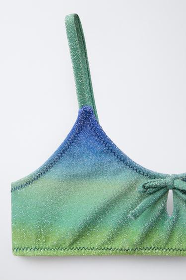 6-14 YEARS/ SPARKLY BIKINI - Blue / Green by Zara - Image 2