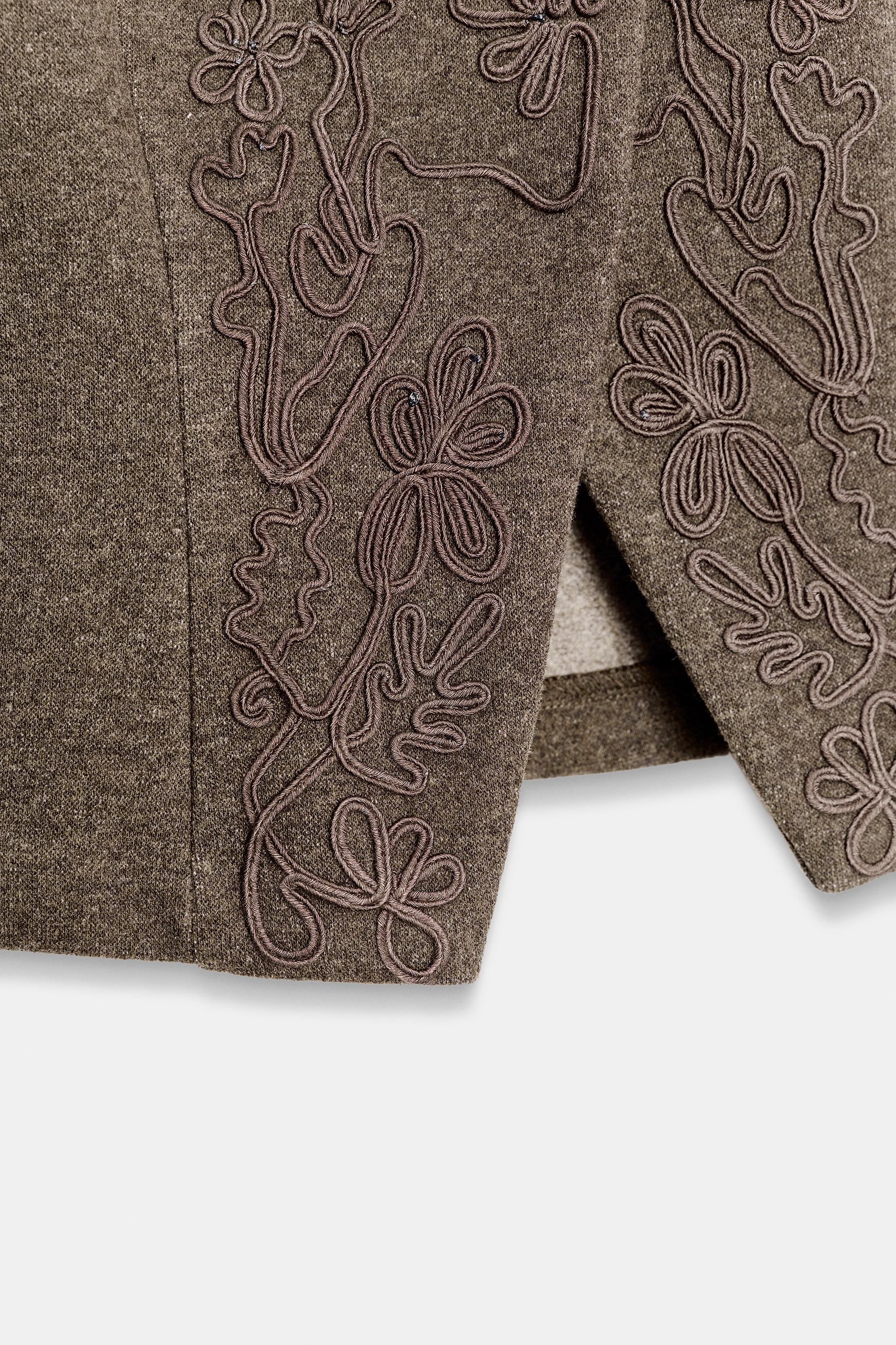 Женские жилеты Zara EMBROIDERED VEST — фото 8