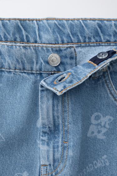 SHORT EN JEAN SKATE LOGO - Bleu de Zara - Image 2