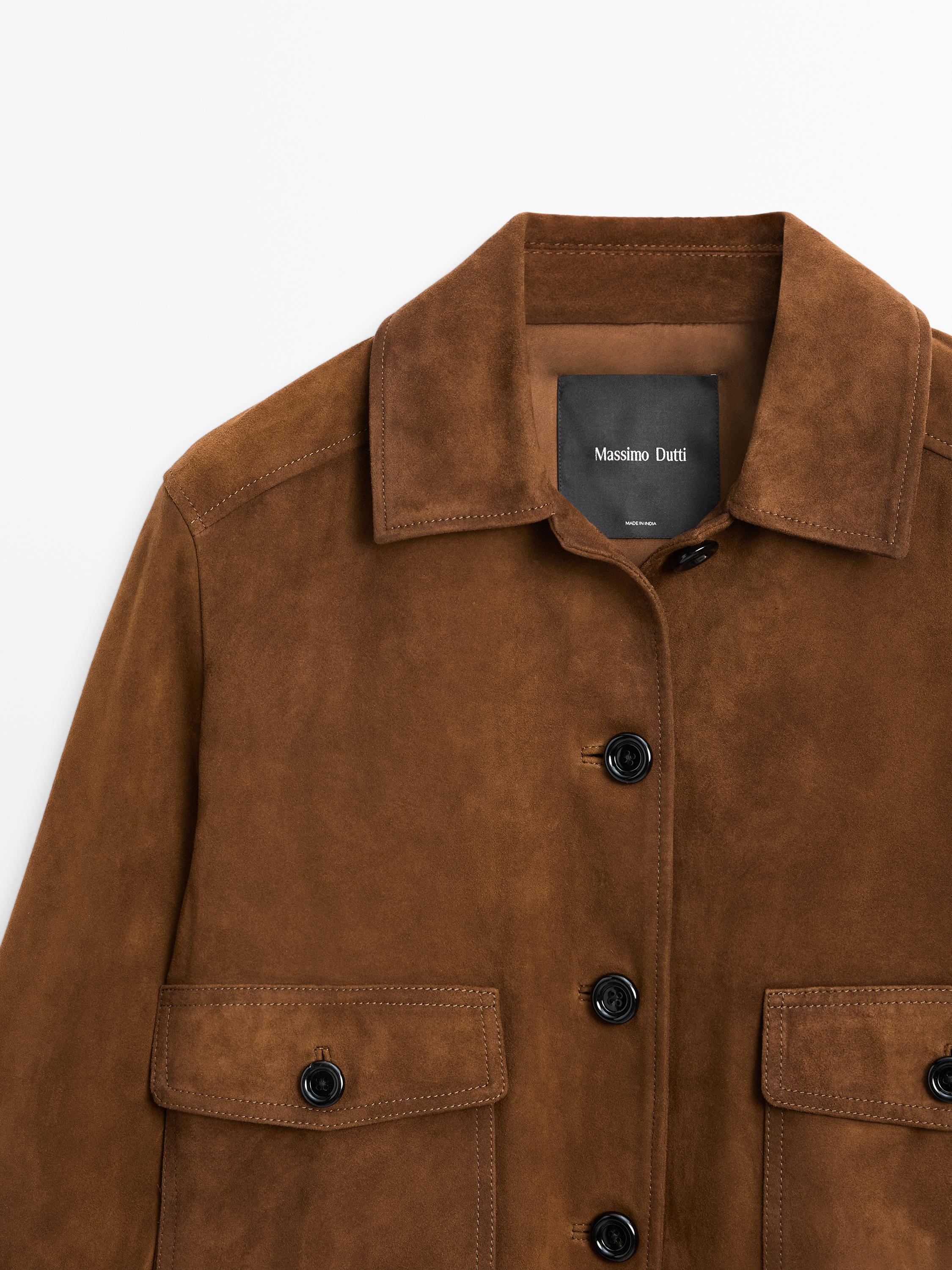 Suede leather jacket